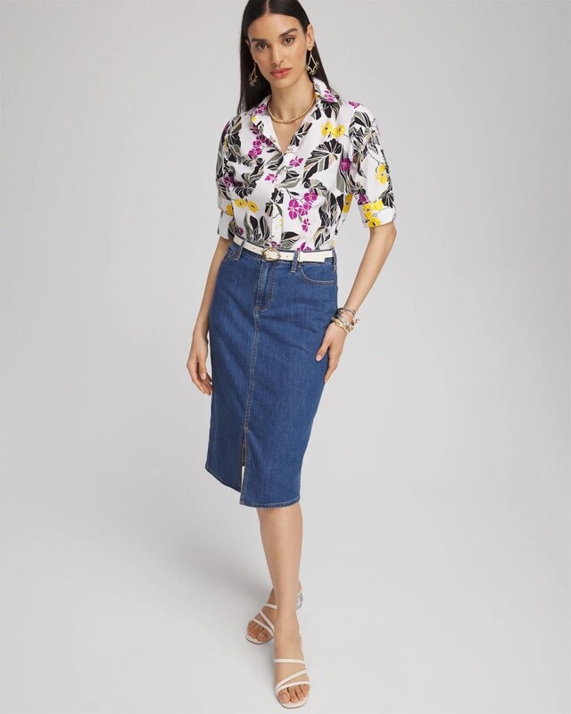 No Iron Stretch Floral Shirt - image 2
